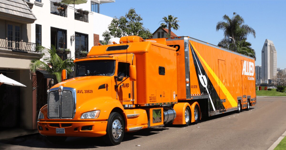 An Allie Van Lines moving truck.