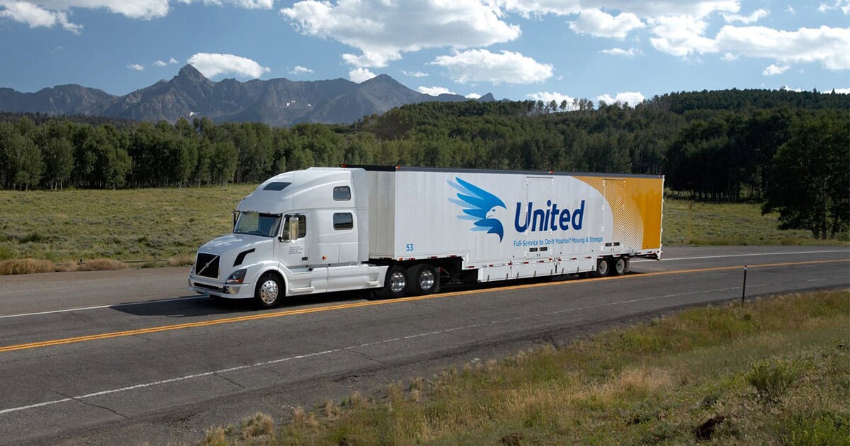 A United Van Lines moving truck.